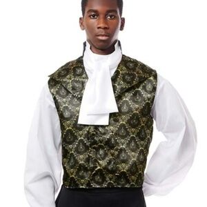 Regency Romance Royalty Costume Vest with Scarf